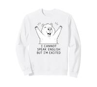 Cute Capybara Non Posso Parlare Inglese ma Sono eccitato Felpa