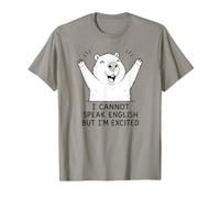 Cute Capybara Non Posso Parlare Inglese ma Sono eccitato Maglietta