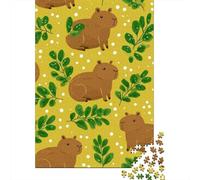 Cute Capybara Pattern Jigsaw Puzzle Impossible 1000Pcs Decorazione Per La Casa. Giochi Rilassamento E Intelligence Per Adulti E Bambini Da 12 Anni 52x38cm/1000pcs