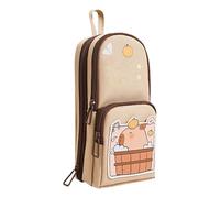 Cute Capybara Pencil Case, Large Capacity Schoolbag Pen Pouch, 8.66x3.94x2.76 Inches, Aesthetic Stationery Holder, Zippered Storage Bag for Students, Art Supplies & Travel