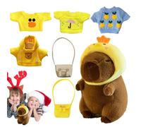 Cute Capybara Plush - Accessori Rimovibili Roba, Giocattolo Per Animali Ripieni Abbracciabile | Cute Capybara INFORMAZIONE INCONTRUI PERCHIE, GIORNI ADORABLE DRESSO DELLA DELLA DELLA BAMBINA DI FARONN