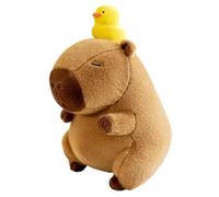 Cute Capybara Plush Con Tartaruga - Backpack Soft Capybara Pimbole Animali | Tenendo La Torta Morbida Capibara Informazione per Il Giornamento | Grande Cuscino Peluche Di Peluche Di