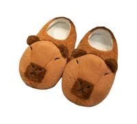 Cute Capybara Slippers Retro Soft Plush Lightweight Waterproof Winter House Slippers Thermal Faux Fur Slippers Slippers with Cozy Faux Fur Winter Wool
