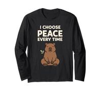 Cute Capybara Stress Relief No Stress Chill Life Rilassante Maglia a Manica