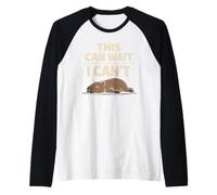 Cute Capybara Stress Relief No Stress Chill Life Rilassante Maglia con Maniche Raglan