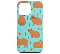 Cute Capybara with Sunflowers Girly Pattern for Capy Lovers Custodia per iPhone 13 Pro Max