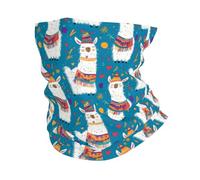 Cute Cartoon Alpaca Print 26X30Cm Protezione UV Ghetta da Collo Antiscivolo Sciarpa A Tubo per Adulto Estivo Arrampicata