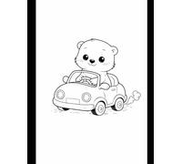 Cute Cartoon Animals Coloring Book for Kids Ages 4-8