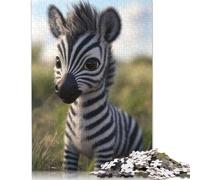 Cute Cartoon Baby Zebra Jigsaw Puzzle Impossibili 1000 Pezzi Decorazione Per La Casa. Rilassamento E Intelligence Per Adulti E Ragazzi Da 14 Anni 1000pcs (75x50cm)
