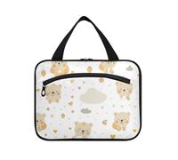 Cute Cartoon Bear Hanging articoli da toeletta Borsa da viaggio con gancio, Designer Espandibile Skincare Bag per la mamma Gym cartera para maquillaje L