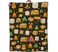 Cute Cartoon Camping Coperta Multiuso Coperta da Tiro Lavabile Blanket per Viaggi Poltrona Adolescenti 150x200cm