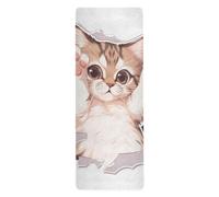 Cute Cartoon Cats caldo yoga mat per pilates stampato, antiscivolo, tappetino da yoga asciugamano antiscivolo con borsa per il trasporto tapete para ejercicio 180,3 x 66 cm