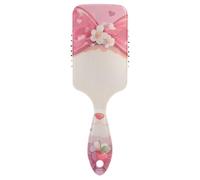 Cute Cartoon Cherry Bear Semplice spazzola per capelli antistatica per le donne nere Progettato massaggio del cuoio capelluto per capelli corti con manico ergonomico cepillo para cabello