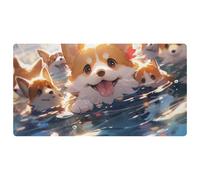 Cute Cartoon Corgi-1485 - Tappetini da cucina per pavimento, lavabili in lavatrice e impermeabili, ad asciugatura rapida, antiscivolo, comodi tappetini con design retrò vintage