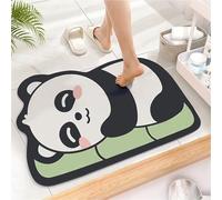 Cute Cartoon Diatomaceous Bath Mat - Super assorbente, Quick Dry Dry Pad per bagno e pavimento (Panda 1,400 mm x 600 mm)