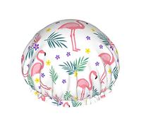 Cute Cartoon Flamingos Cuffia da bagno per bambini Cuffia per capelli Cuffia per a riutilizzabile Cuffia per capelli morbida ed elastica per capelli lunghi Capelli corti Capelli ricci