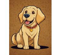 Cute Cartoon Golden Retriever Sketchbook