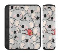 Cute Cartoon Koala Grigio 2 pz Auto Seat Strap Covers Rilasciare Lo Stress al Collo e Spalle per Camion forro para cinturon de segurida