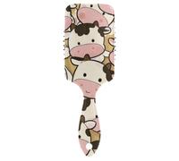 Cute Cartoon Mucca spazzola per capelli lisci per capelli lunghi Progettato massaggio del cuoio capelluto per tutti i tipi di capelli con manico ergonomico cepillo para pelo rizado
