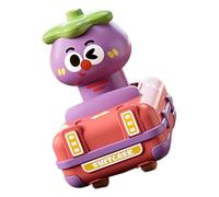 Cute Cartoon Shape PUSH & GO Car, Friction Powered Car, 4.02x2.52x3.94 Inches Interactive Safe Stunt Truck Toy, Children's Birthday, New Year, Christmas, and Easter Gift