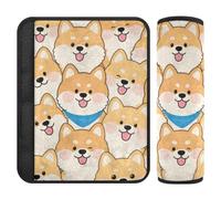 Cute Cartoon Shiba Inu Dog 2 Pack cintura di sicurezza tracolla pad rilascio stress al collo e alle spalle per zaino funda para cinturón de carro