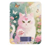 Cute Cartoon White Cats Espresso Digital Food Scale 5kg/5g Bilancia digitale grammo con 4 unità per la perdita di peso Cottura Pasto Preparazione Peso digitale para comida