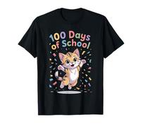 Cute Cat 100 Days of School Celebration for Kids Maglietta