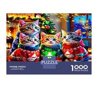 Cute Cat 1000 Pezzi Bundle Puzzle Puzzle Premium Cartone Qualità - Anziani Appassionati, Allenamento Concentrazione, Regalo Inaugurazione E Pause Ufficio 52x38cm/1000pcs