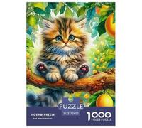 Cute Cat 1000 Pezzi Cute Animals Puzzle Classici Impegnativo E Difficile Per Qualità Premium Per Adulti E Bambini Da 14 Anni E Più Puzzle Per Gioco Familiare, Festa Aziendale Regalo Giocattolo Colora