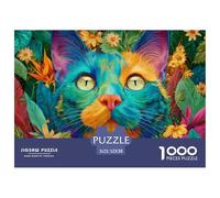 Cute Cat 1000 Piece Educational Jigsaw Pet Puzzle for Adults Children, Memory Enhancement & Problem-Solving Game 52x38cm/1000pcs