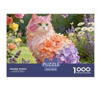 Cute Cat 1000 Piece Educational Jigsaw Pet Puzzle for Adults Children, Memory Enhancement & Problem-Solving Game 70x50cm/1000pcs