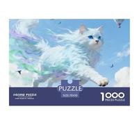 Cute Cat 1000 Piece Educational Jigsaw Pet Puzzle for Adults Children, Memory Enhancement & Problem-Solving Game 70x50cm/1000pcs