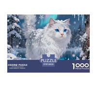 Cute Cat 1000 Piece Educational Jigsaw Pet Puzzle for Adults Children, Memory Enhancement & Problem-Solving Game 38x26cm/1000pcs