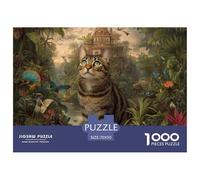 Cute Cat 1000 Piece Educational Jigsaw Pet Puzzle for Adults Children, Memory Enhancement & Problem-Solving Game 70x50cm/1000pcs
