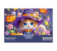 Cute Cat 1000 Pieces Family-Friendly Jigsaw Pet Puzzle, Brain Training for Kids & Adults, Educational Indoor Activity 38x26cm/1000pcs