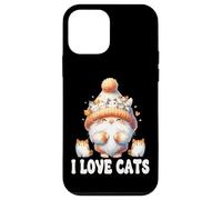 Cute Cat Accessories For Women And Girls Gnome I Love Cats Custodia per iPhone 12 mini