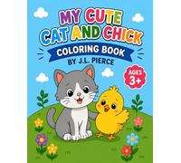 Cute Cat and Chick Coloring Book