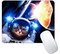 Cute Cat Astronauts in The Universe. Tappetino Mouse Antiscivolo Tappetini per Il Mouse Base in Gomma Mousepad per Gioco Casa Ufficio 25X30Cm