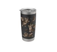 Cute Cat Bat Wing 90s Vintage Halloween Fairycore Graphic Bicchiere termico in acciaio inox doppia parete