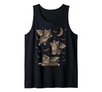 Cute Cat Bat Wing 90s Vintage Halloween Fairycore Graphic Canotta