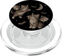 Cute Cat Bat Wing 90s Vintage Halloween Fairycore Graphic PopSockets PopGrip per MagSafe