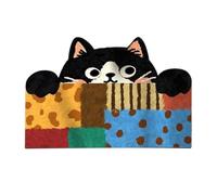 Cute Cat Bath Mat, Non Slip Diatomite, Bathroom Rug, Quick Dry Floor Mat