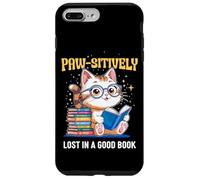 Cute Cat Book Lover Paw-sitively Reading Accessories Custodia per iPhone 7 Plus/8 Plus