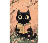 Cute Cat-Book lovers Pocket Notebook: 199 Pages. There is enough space to record items, notes and reminders.
