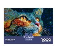 Cute Cat Brain Fitness Jigsaw Pet Puzzle 1000 Pieces, Educational for Kids And Adults, Cognitive Training Indoor Game 52x38cm/1000pcs
