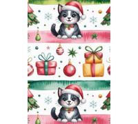 Cute Cat Christmas : Cat Lover Xmas Journal, Notebook, Planner, Blank Lined 6" x 9" with 100 Pages Paperback