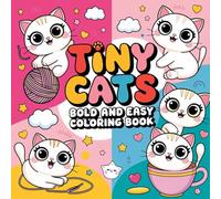 Cute Cat Coloring Book: 50 Fun and Easy Cat Designs for Adults and Kids to Enjoy Together