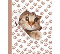 Cute Cat Composition Notebook College Ruled: Adorable Journal for Teens, Students and Cat Lovers | Back to School Journal with Cat Paws Design, 120 Pages, 7.5x9.25