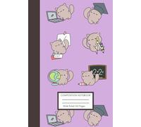 Cute Cat Composition Notebook: Cute Cat Notebook for School for Girls, Kawaii School Supplies For Girls, Back To School Cat Gifts for Kids, 110 Wide Ruled Pages
