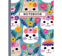 Cute cat cover notebook: 100 pages: It can be used for various purposes such as study, testing, and memo.